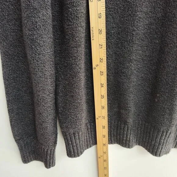 American Eagle 1/4-Button Sweater Men's M Gray Pullover Seriously Soft Long Slvs - Picture 5 of 8